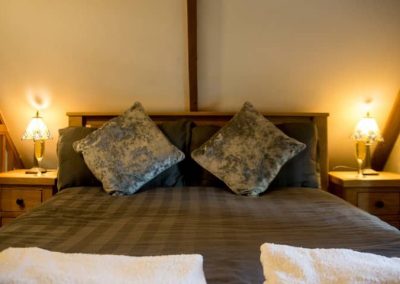 Main double bedroom at The Thatched Cottage in Bramshaw