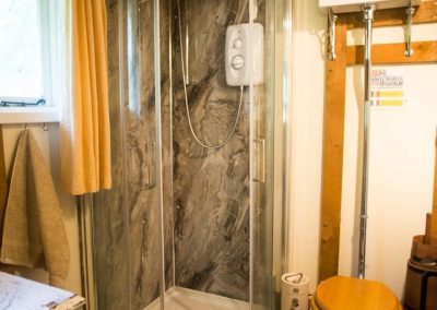 Shower room at The Thatched Cottage in Bramshaw